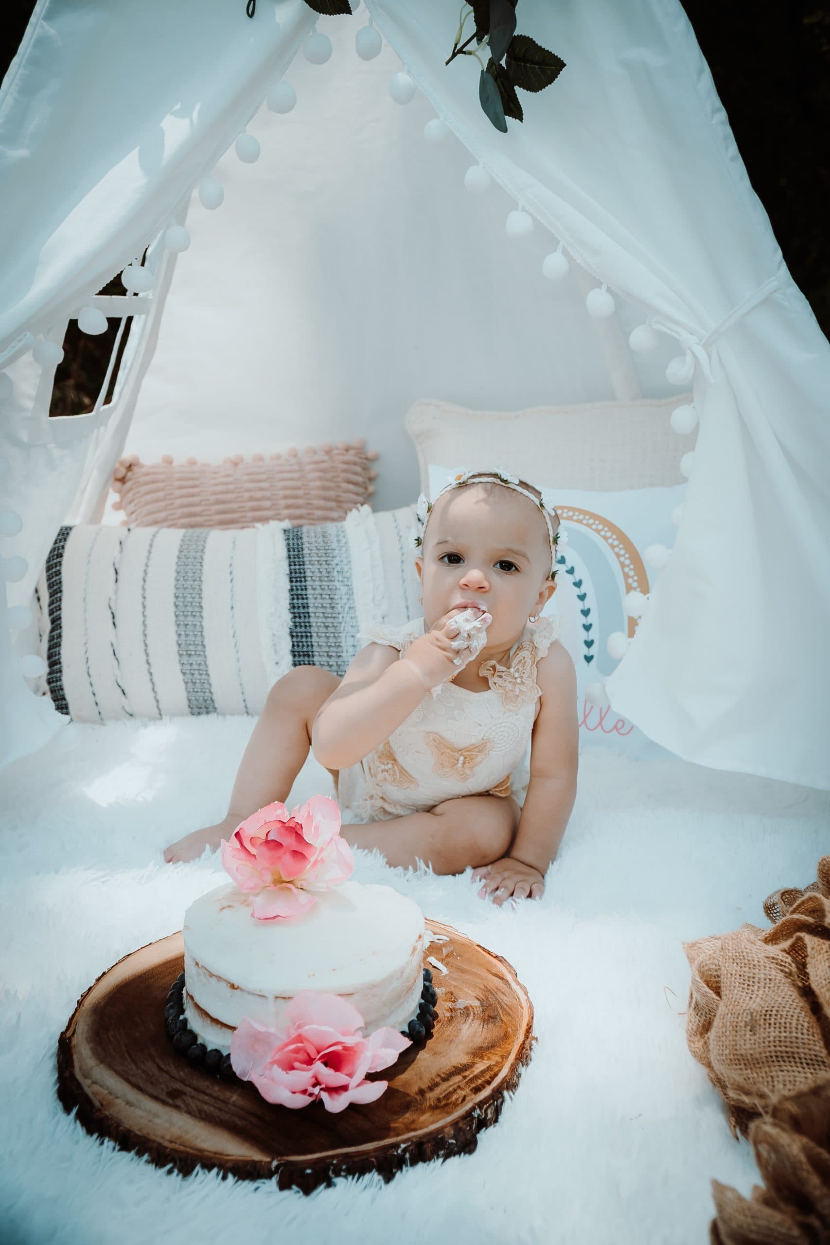 Cake Smash Birthday Portrait Session - Spring Lake, NC