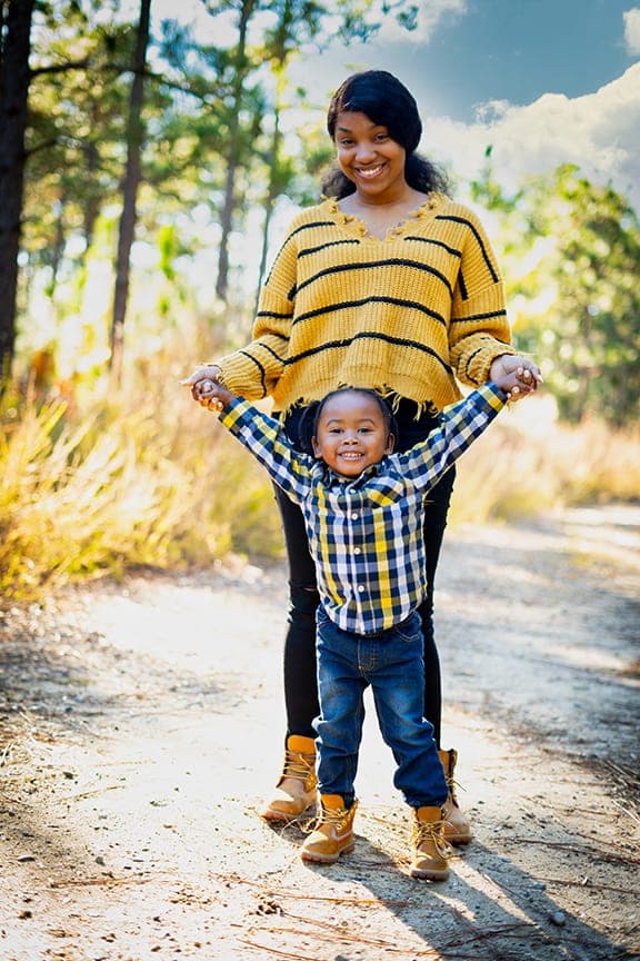 Golden hour military family portrait - Fayetteville NC